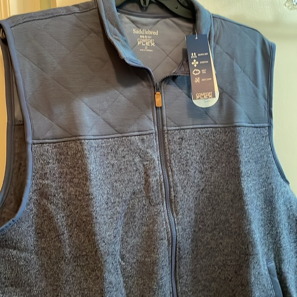 MEN VEST SADDLEBRED SLADE BLUE BIG & TALL - Picture 7 of 9